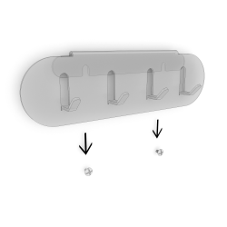 Schéma porte clés en acier Nacre qui peut se fixer sur le mur