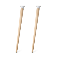 Lot de deux pieds pour bureau ou console en bois hêtre vernis Alpha
