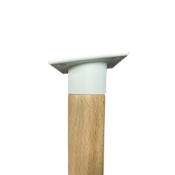 Pied de table haute en bois hêtre vernis Alpha