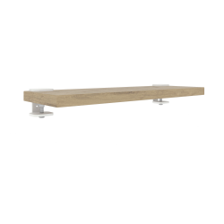 Petite étagère murale décor chêne clair coloris blanc Saturne