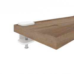 Détail de la petite étagère murale décor chêne vieilli coloris blanc Uranus