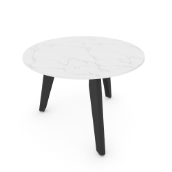 Table basse ronde décor marbre coloris noir Colombe