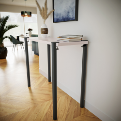 Console avec pieds Topaze coloris carbone