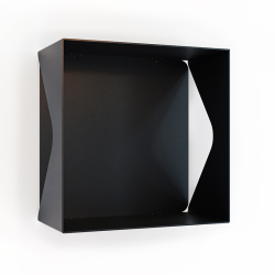 Étagère murale cube en acier Aigue-marine noir