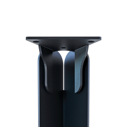 Platine du pied de table basse en acier coloris noir Jaspe