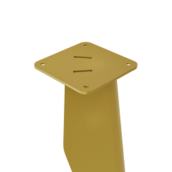 Platine pied de table basse en acier coloris doré Opale
