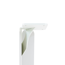 Platine du pied de table mange debout en acier coloris blanc Jaspe