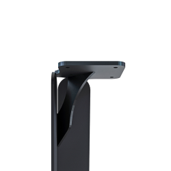 Platine du pied de table haute en acier noir Jaspe