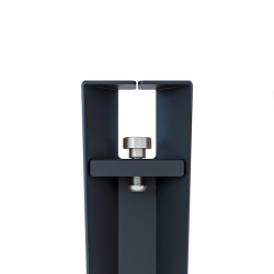 Pied de table haute en acier noir Saphir avec vis étau