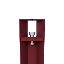 Pied de table haute en acier red brown Saphir avec vis étau