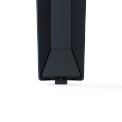 Vérin de réglage du pied de table haute en acier noir Saphir
