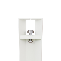 Pied de table mange debout en acier blanc Saphir