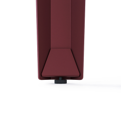 Vérin de réglage du pied de table mange debout en acier red brown Saphir