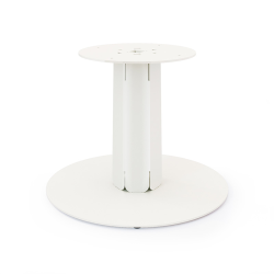 Pied de la table basse ronde en acier blanc