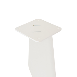 Platine du pied de table haute en acier blanc Opale