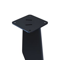 Platine de pied mange debout en acier noir
