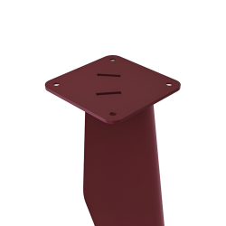 Platine de pied mange debout en acier coloris red brown
