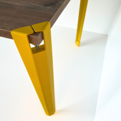 Pied Saphir jaune pour table mange debout