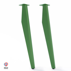 Pieds de table mange debout Opale en acier vert