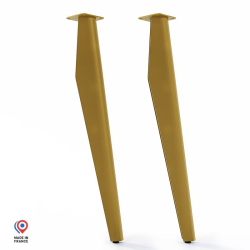 Pieds de table mange debout Opale en acier doré