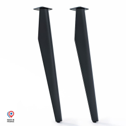 Pieds de table mange debout Opale en acier noir