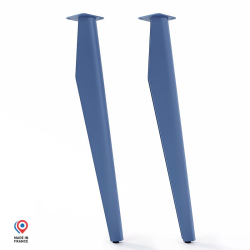 Pieds de table mange debout Opale en acier bleu