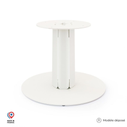 Pied de table basse en acier blanc Zircon