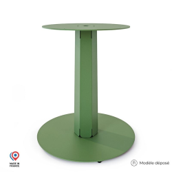 Pied de table haute en acier vert Zircon