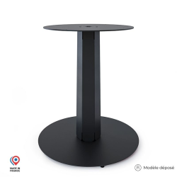 Pied de table mange debout en acier noir Zircon