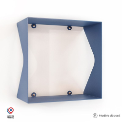 Étagère murale en acier Agate coloris bleu