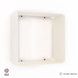 Etagère murale cube en acier coloris blanc