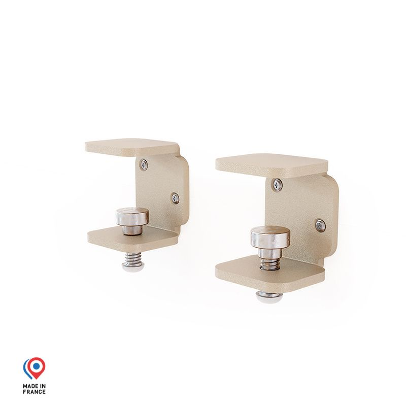 Support mural en acier Grenat, coloris champagne, par lot de 2