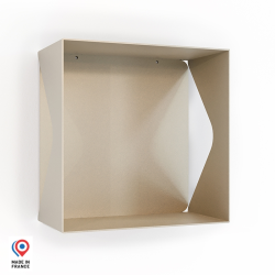 Étagère murale cube en acier Aigue-marine champagne