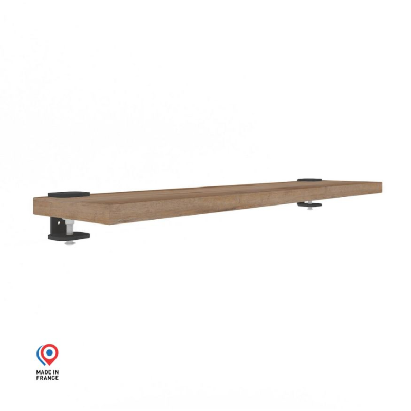 Étagère murale décor chêne vieilli coloris noir Vénus