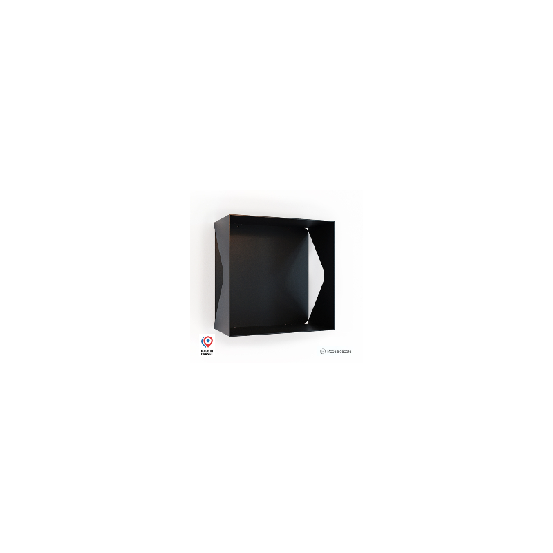 Étagère murale cube en acier Aigue-marine noir