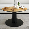 Table ronde pied central