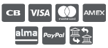 Paiement par carte bleue, Visa, Mastercard, Paypal, Alma et virement bancaire
